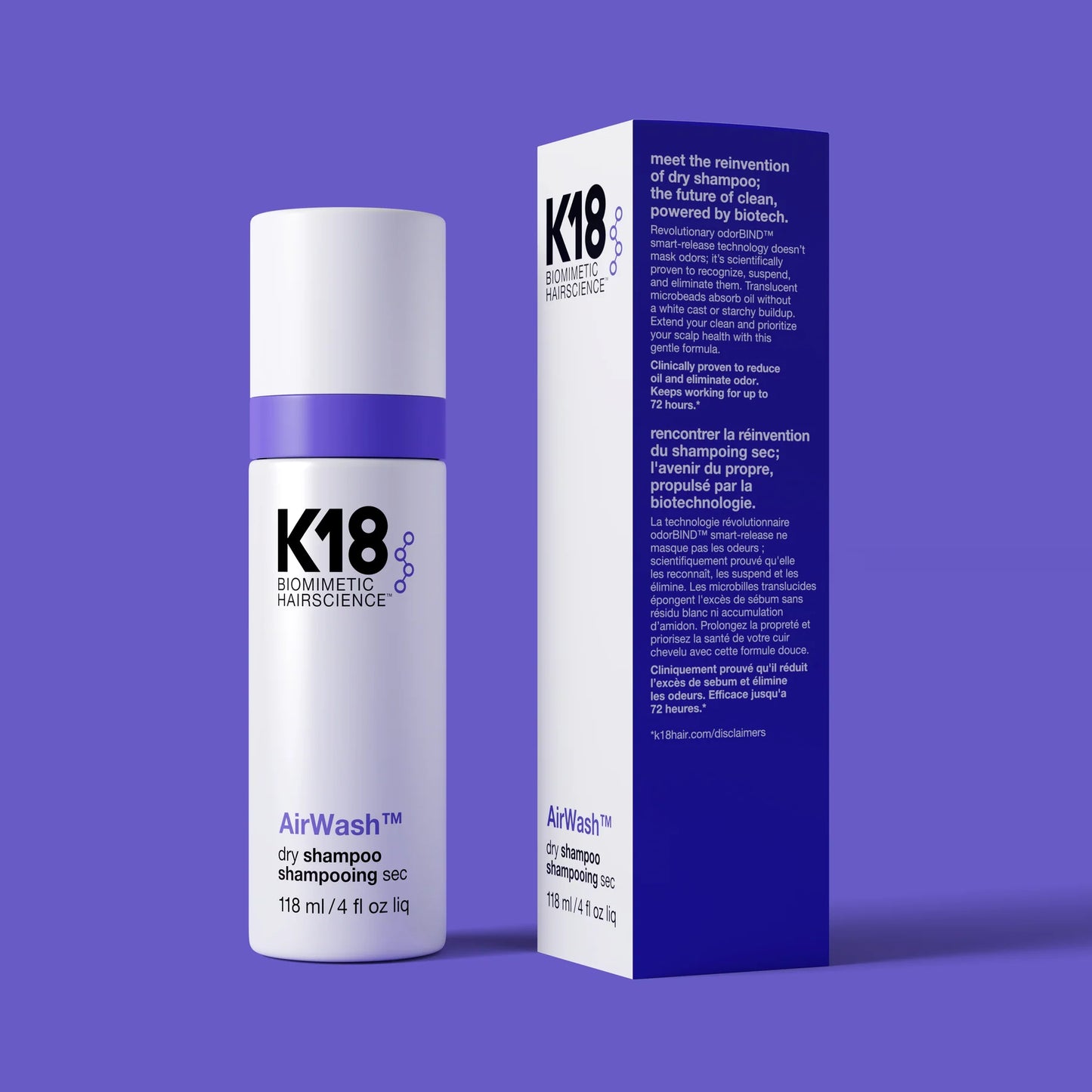 K18 AirWash™ dry shampoo
