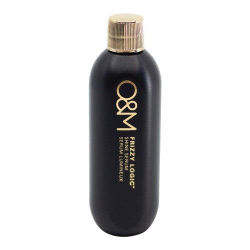 Kaat Schrauwen Frizzy Logic Leave-in serum fles, 100ml, met glanzend haar en gladmakende textuur op de voorkant.