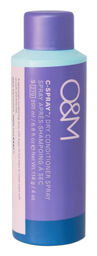 Kaat Schrauwen C-Spray droogconditioner voor styling in een spray fles, zichtbaar met een witte dop en transparante inhoud