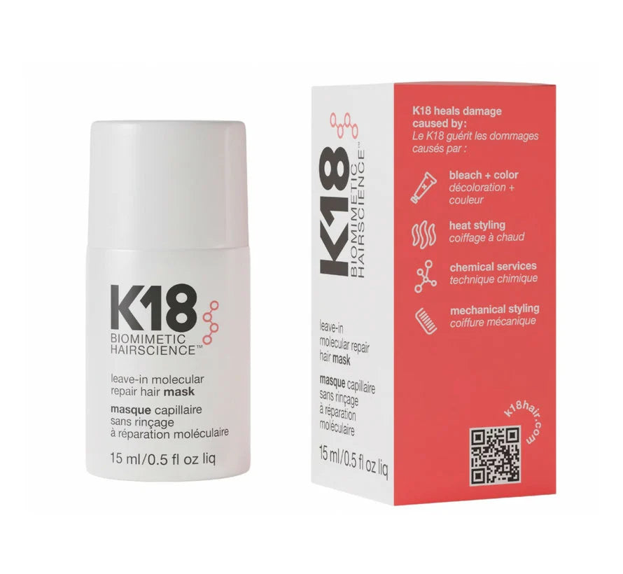 K18 HAIR K18 Leave-In Molecular Repair Hair Mask 15ml