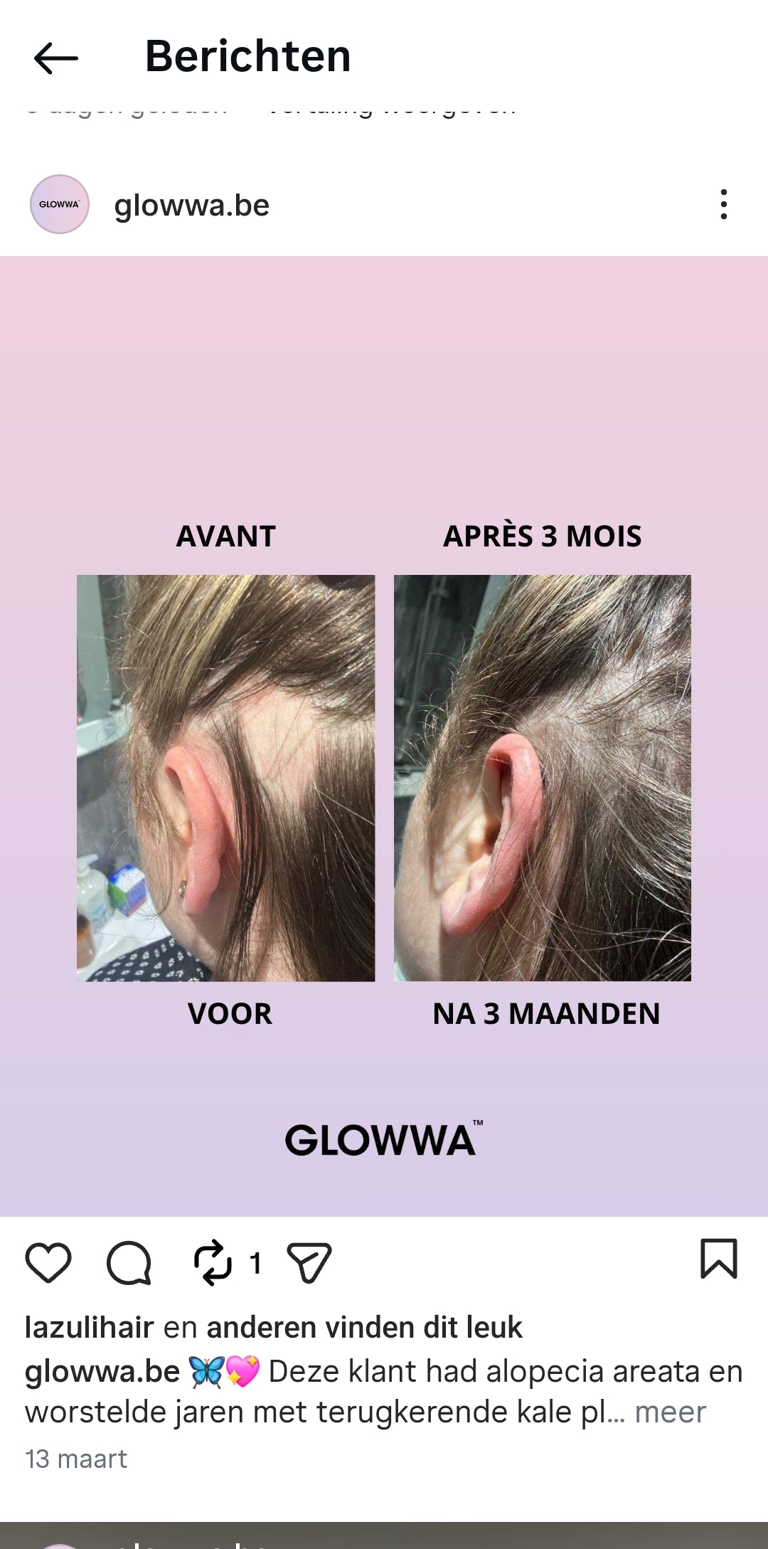 Kaat Schrauwen GLOWWA in levendige kleuren met glanzende afwerking, getoond op een witte achtergrond.